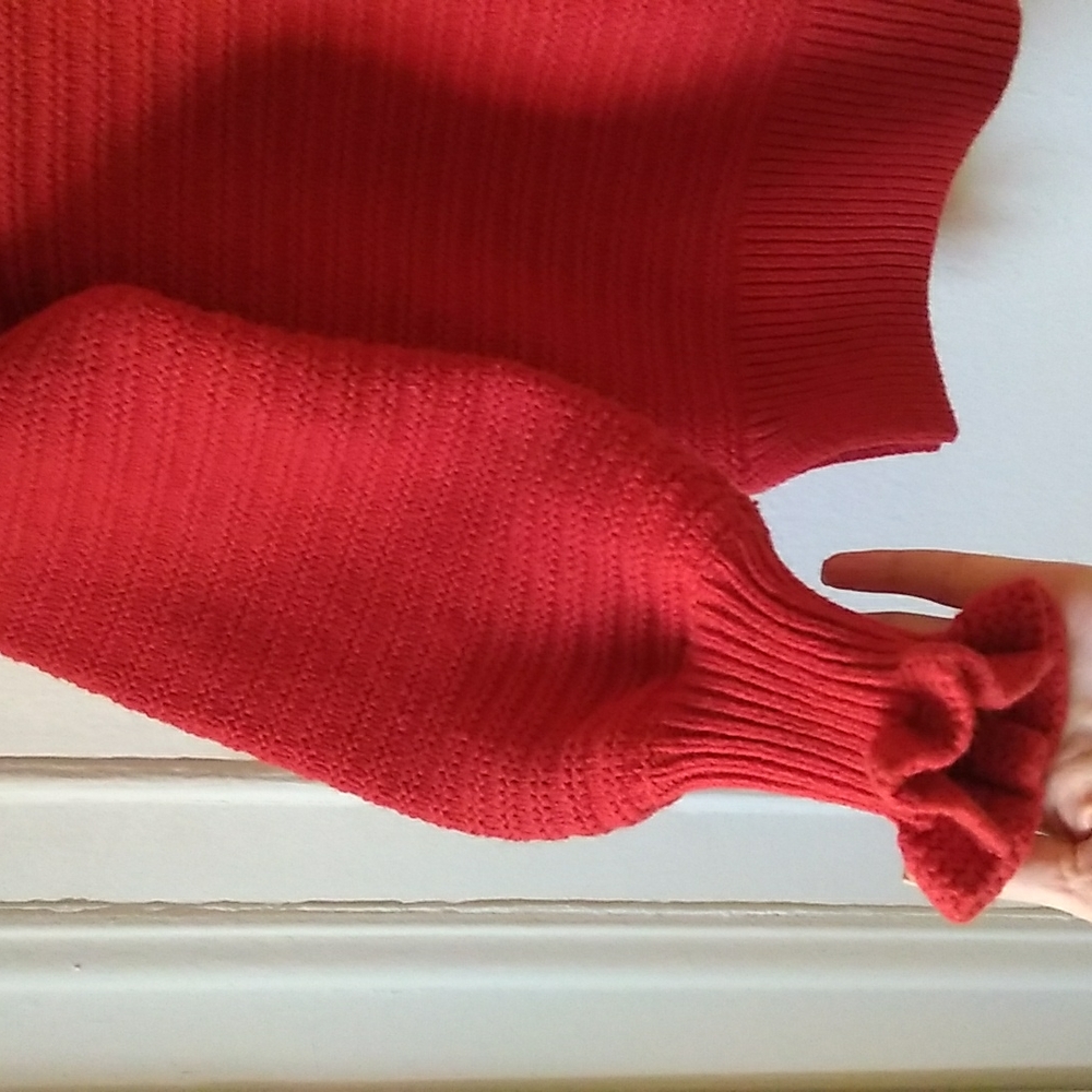 Madewell Ribbed Sweater with Ruffle Collar - Picture 3 of 7